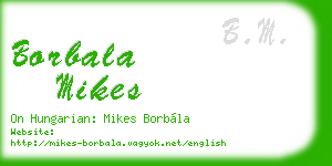 borbala mikes business card
